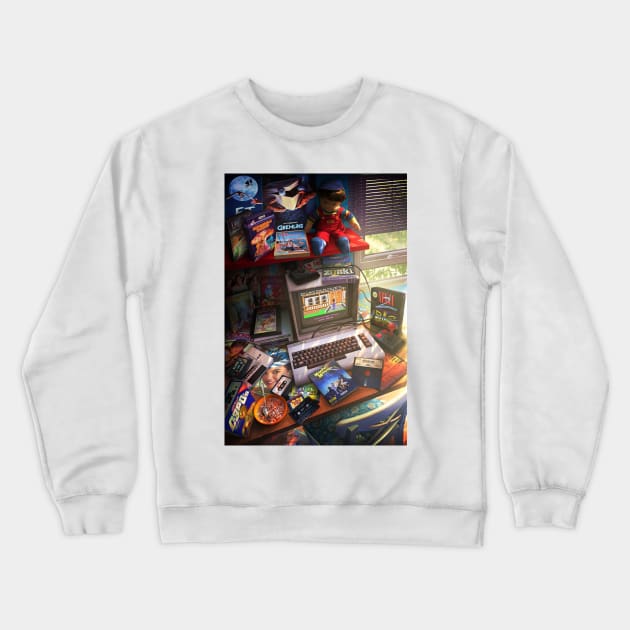 Commodore 64 - Maniac Mansion Crewneck Sweatshirt by Rachid Lotf